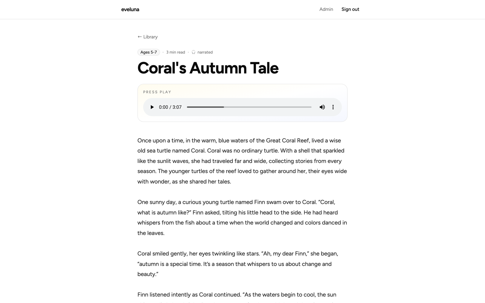 A full story — Fern and the Singing Moon