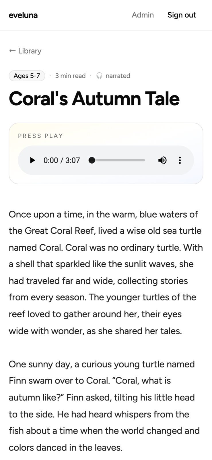 Story on mobile
